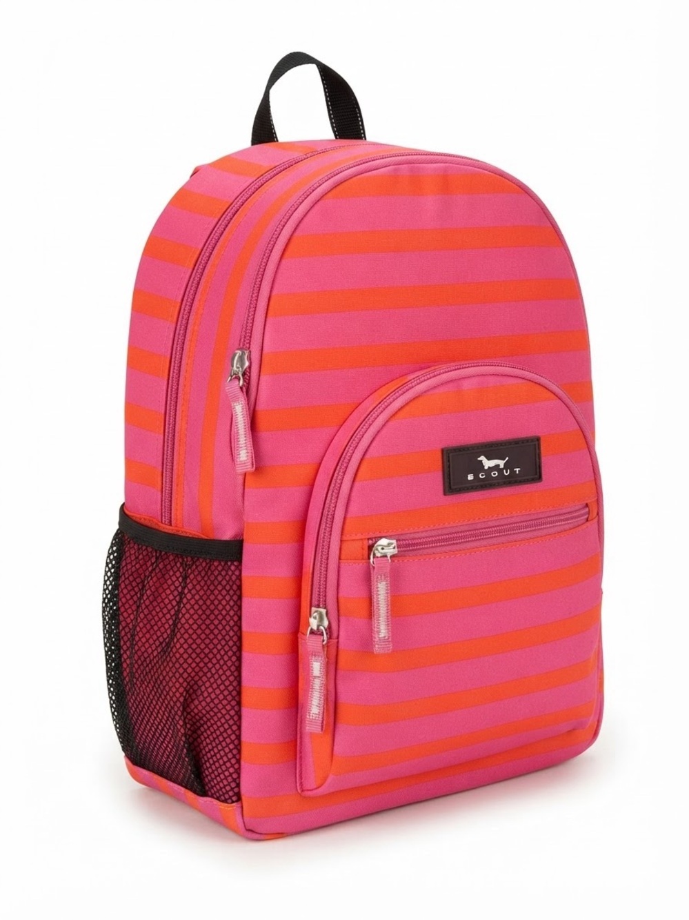 Scout Pink and Orange Striped Waterproof Backpack